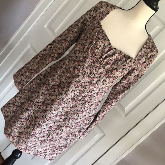 ZARA Rose Floral Print Vintage Mini Dress - Picture 2 of 16